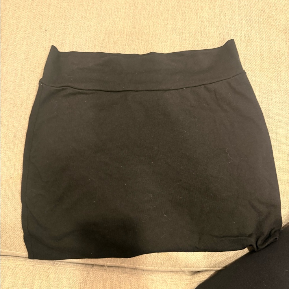 Black Stretchy Mini Skirt